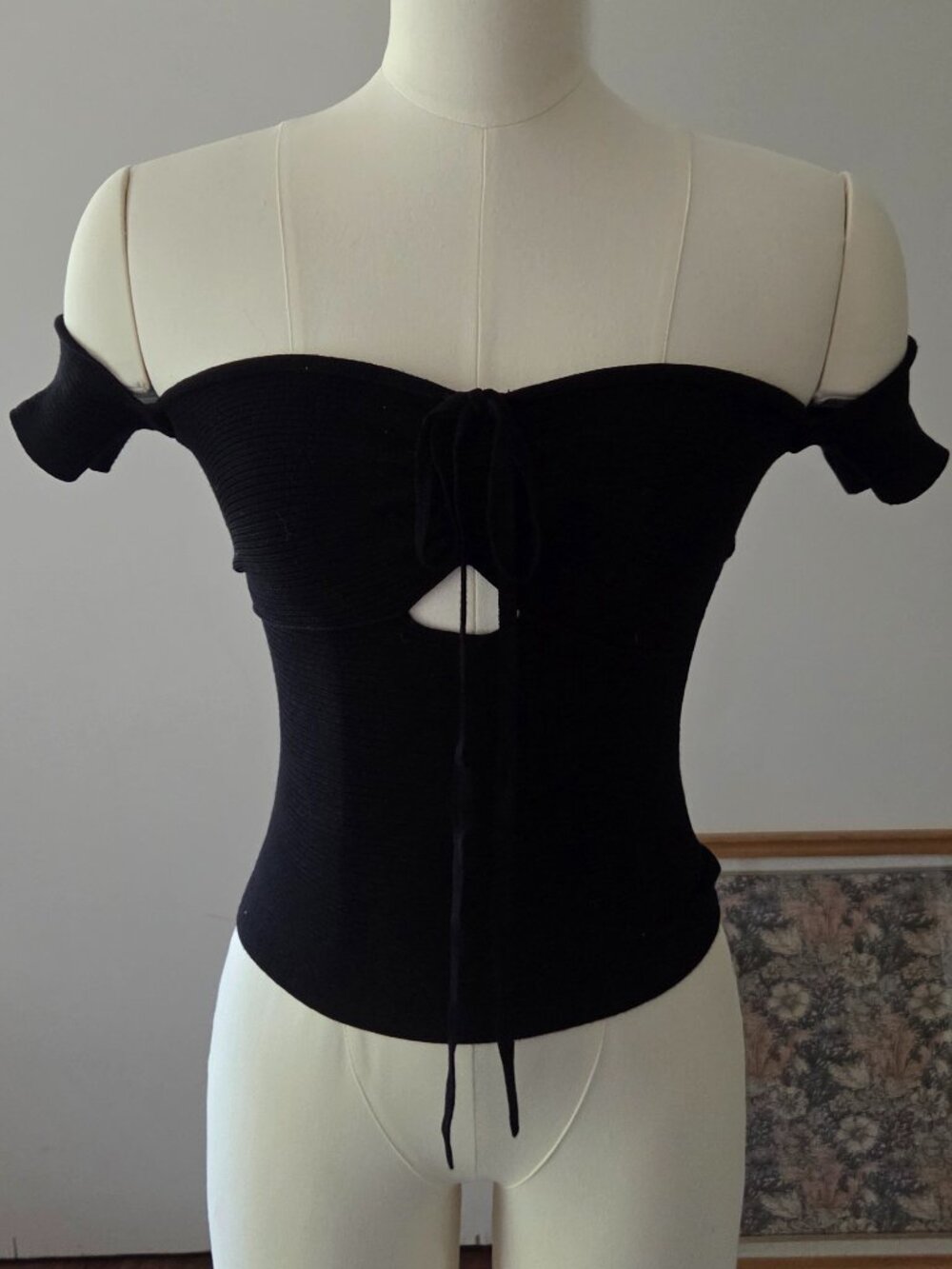 Express Black Off The Shoulder Top